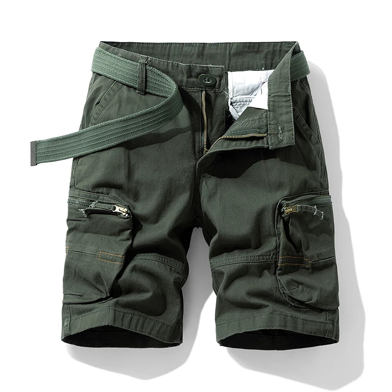 Hehope High-End Casual Shorts Men's 2024 Summer Large Pocket Outdoor Work Clothes Shorts Men's Loose Straight Shorts