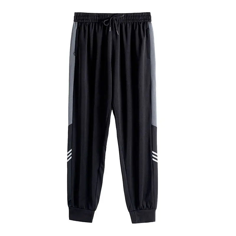 Hehope Spring Summer Men Joggers Stripes Sweatpants New Casual Elastic Waist Pockets Sports Clothing Fashion Slim Bound Feet Trousers