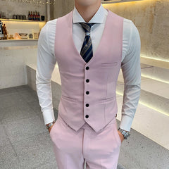 Hehope Brand clothing Men spring high quality Business suit Vest/Male slim fit fashion office dress Blazers Vest 4XL-M