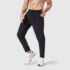 Hehope Spring Autumn Men Tracksuit Sport Pants Loose Elastic Waist Quick Dry Training Solid Joggers Breathable Casual Straight Trousers