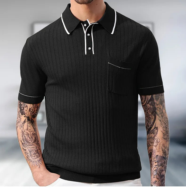 Hehope Men's Sexy Cut-out Shorts Two Sets Summer See-through Men's Shirt Suit Business Casual Male Polo Shirt Men's Clothing Tracksuit