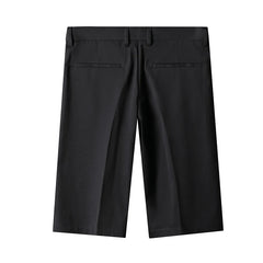 Hehope New Korean Style Handsome Summer Youth Vertical Suit Shorts Men'S Straight Loose Thin Casual Casual Casual Fashion 5-Point Pants