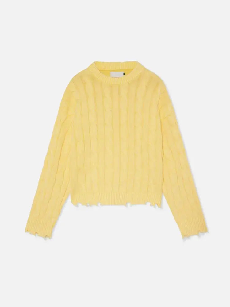 Hehope Casual Yellow Half Turtleneck Sweater Men Fashion Long Sleeve Tassel Knitted Pullover For Autumn Lazy Long Sleeve Knitted Jumper