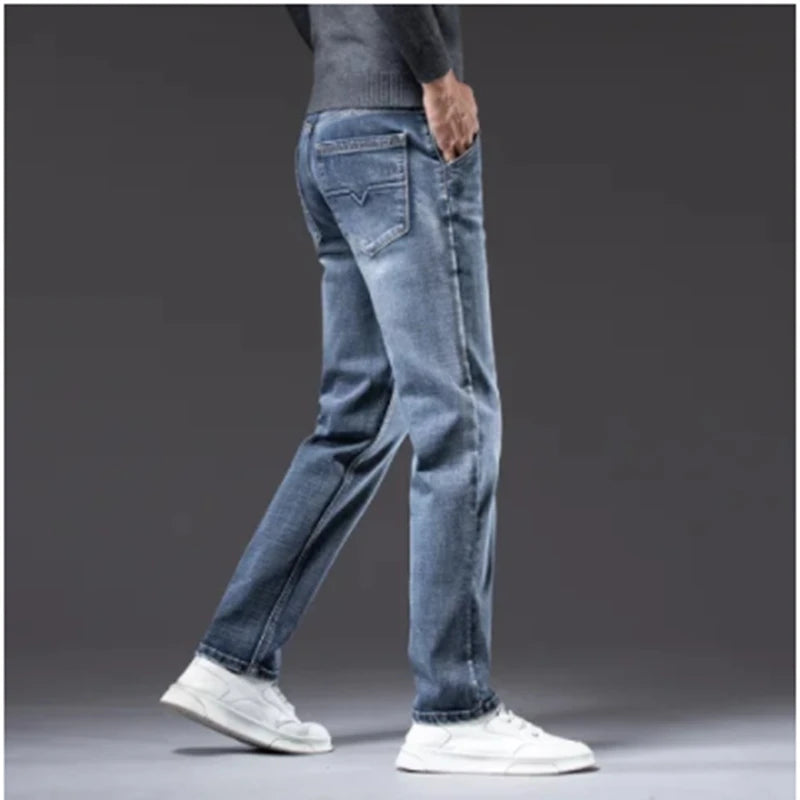 Hehope Good Quality Black gray blue Skinny Jeans Men Spring Summer Slim Fit Denim Jeans Men Cotton Stretch Denim Pants Cowboy