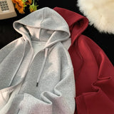 Hehope Zip Hooded Sweatshirt Coat For Men Cotton Hoodie Basic Solid Color Casual Unisex Hoodies Male Clothing