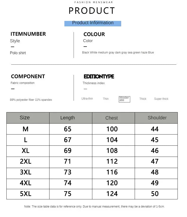 Hehope High-quality Premium ice silk breathable polo shirt Men's short-sleeved summer trend  T-shirt  Men's Business Casual Polo Shirt