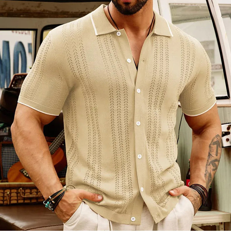 Hehope Summer Male Ice Silk Short-sleeved Two-piece Set Business Casual Men's Suit Men's Clothing High Quality Men's Two-piece Set Gym