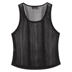 Hehope Spring Summer Fashion Bottoming Knit Mesh Tops Men Sleeveless Loose Breathable Beach Vest Sexy Transparent Mens Knitted Tank Top