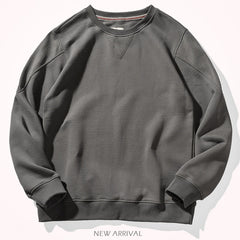 Hehope Heavyweight cotton top men's new autumn round neck cotton Pullover Sweater