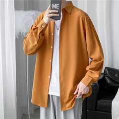 Hehope New Spring and Autumn Loose Fitting Casual Korean Version Ruffian Handsome High-end Drape Long Sleeved Sun Protection Shirt