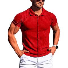 Hehope Mens Polo Shirt Summer New Fashion Casual Elastic Short Sleeve Sports Shirts Top For Men Slim Fit T-shirt Cardigan Clothing