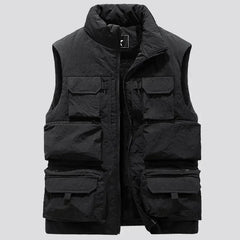 Hehope Men's Vest Coat Winter Sleeveless Jacket Waistcoat Thick Warm Fleece Workwear Tops Cargo Vest Windbreaker Fashion Big Size 6XL