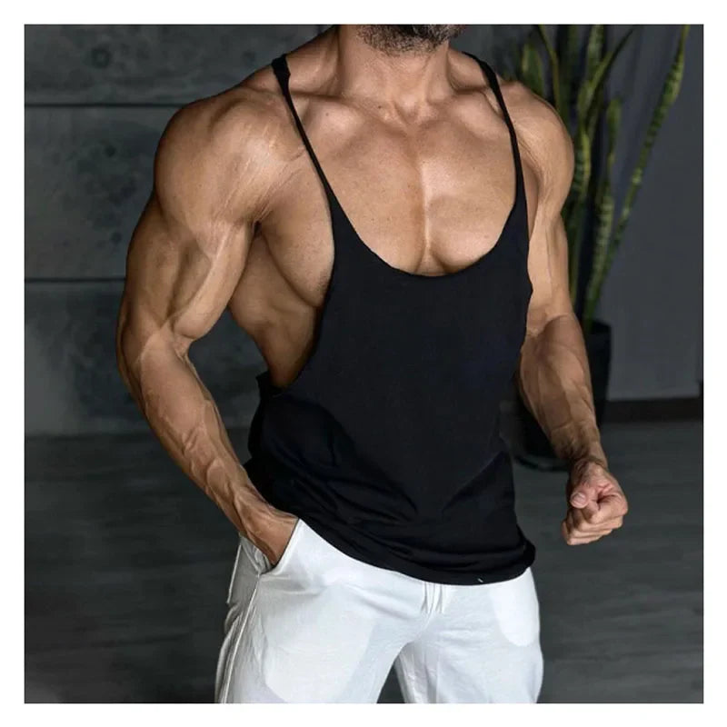 Hehope Basketball Fitness Sports Vest Tank Top Men Men's Short Sleeve Tee Men's Clothing Sleeveless T-shirt for Men Summer Black Vest