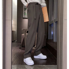 Hehope Autumn Winter Male Loose Casual Straight Suit Pants Hombre All-match Korean Fashion Solid Color Wide Leg Trousers Men's Clothing