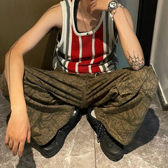 Hehope Fashion Striped Knitting Tank Tops Mens Streetwear Casual O Neck Sleeveless Knit Vest For Men Summer Vintage Y2K Style Camisoles