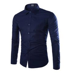 Hehope 14 Colors Solid Color Men's Fashionable Candy Color Shirt Men's Casual Long Sleeve Shirt for Men