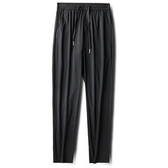 Hehope New Men'S Summer Thin Ice Silk Quick Drying Casual Sports Pants With High Elasticity And Fashionable Air Conditioning Trousers