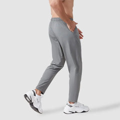 Hehope Spring Autumn Men Tracksuit Sport Pants Loose Elastic Waist Quick Dry Training Solid Joggers Breathable Casual Straight Trousers