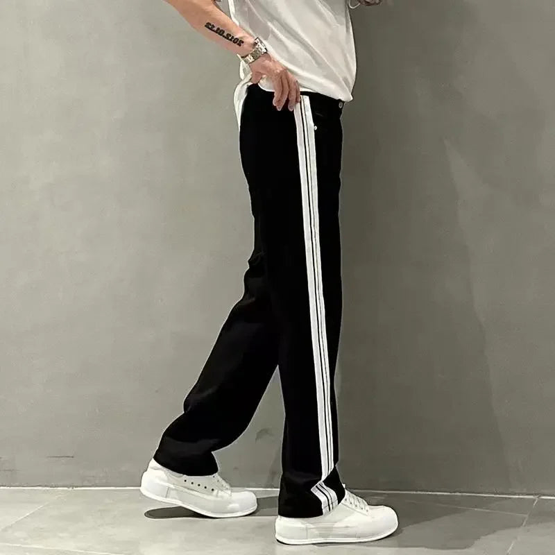 Hehope Trousers White Straight Male Cowboy Pants Retro Jeans for Men Classic Cheap Denim Aesthetic Stylish Baggy 90s Streetwear Loose