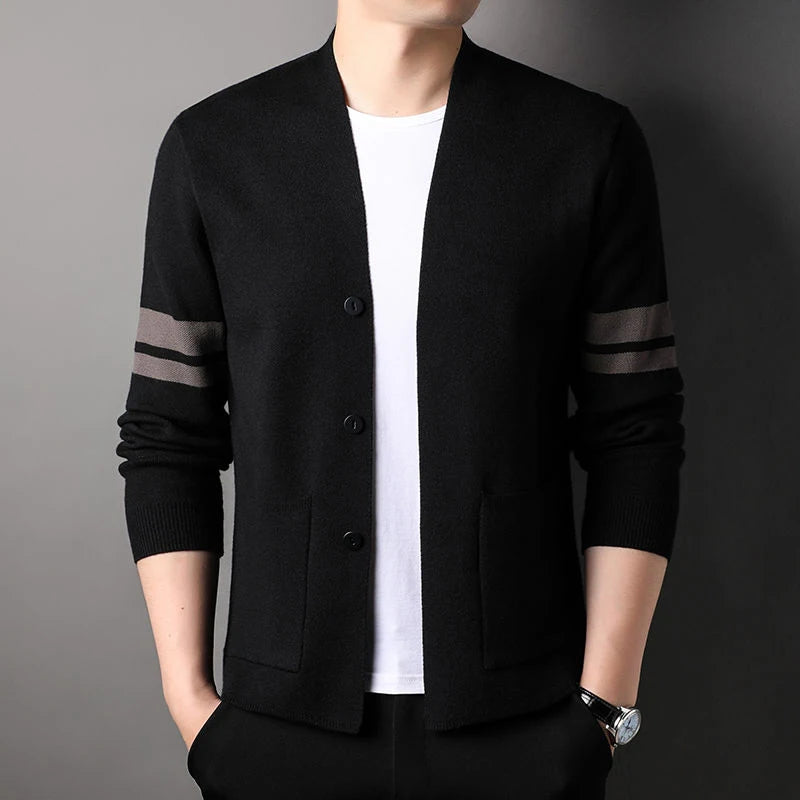 Hehope Autumn Winter Male Korean Fashion Loose Casual All-match Cardigans Top Hombre Comfortable All-match Knitted Coat Thick Jacket