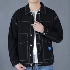 Hehope Denim Jackets Man Blazer Cargo Black Jeans Coat for Men Clothing Outwear Fast Delvery Cheap Price Stylish Branded Fashion New In