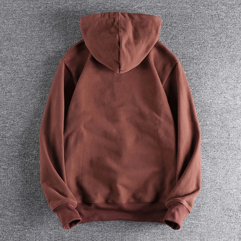 Hehope Heavy cashmere half zipper sweater men's hooded autumn and winter thick warm niche senior coat men