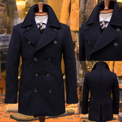 Hehope Men Suit Coat Tailor-Made Blazer Overcoat Long Coat Woolen Winter Warm Wide Lapel Fashion Business Wedding Groom Prom Tailored