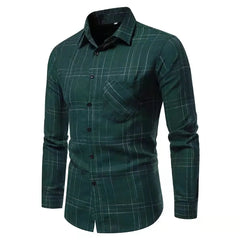 Hehope New Fashion Plaid Shirt Men Spring Summer Casual Long Sleeve Shirts Mens Oversize Beach Hawaiian Tops Blouse Male Clothing