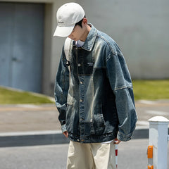 Hehope Autumn New Men Denim Jackets Korean style Male Patchwork Coat Streetwear Casual Couple Jacket Ins Tide Jean Jackets