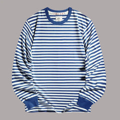 Hehope Streetwear Retro Striped Long SleeveTelnyashka T-shirt For Men Fashion Pure Cotton Pullovers Tops Tee Shirts Male Clothing