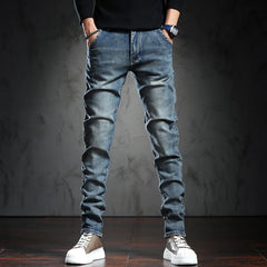 Hehope High Quality Blue Skinny Jeans Men Spring Summer Slim Fit Denim Jeans Men Cotton Stretch Denim Pants Cowboy