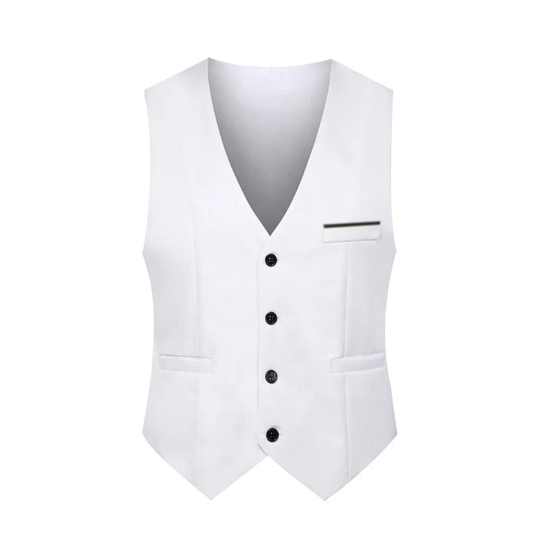 Hehope M-5XL Men's Suit Vest Summer Slim Fit Waist Solid Tank Top Business Leisure Party Bar Banquet Dress