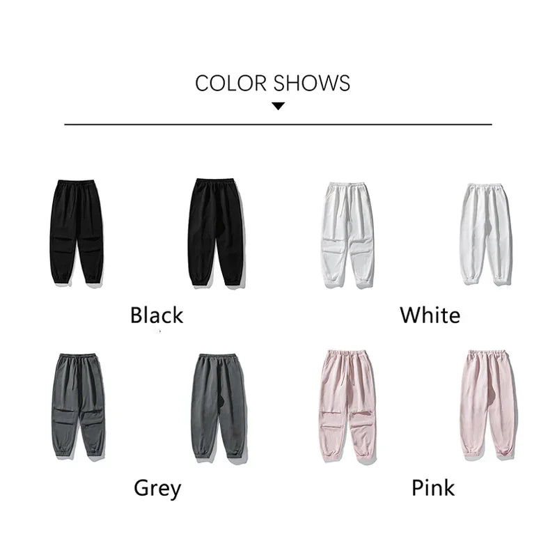 Hehope Brand 2024 Autumn Winter Mens Jogger Pants Loose Mid Rise Thickened Casual Pants Man Motion Korean Daily Male Clothing