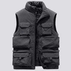 Hehope Men's Vest Coat Winter Sleeveless Jacket Waistcoat Thick Warm Fleece Workwear Tops Cargo Vest Windbreaker Fashion Big Size 6XL