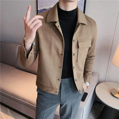 Hehope Brand Clothing Men Spring High Quality Casual Woollen Jackets/Male Fashion Solid Color Slim Fit Short Casual Coats S-3XL