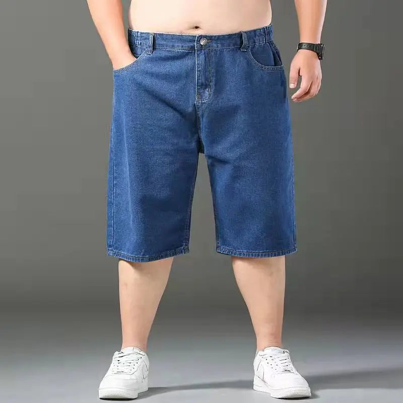 Hehope Summer Big Size Men Essentials Oversize Denim Shorts Streetwear Fashion New Koreon Clothing Male New Sports Casual Blue Jorts 46