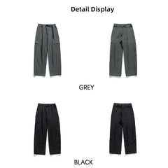 Hehope Autumn Cargo Pants Men 2024 100% Nylon Safari Style Solid Double Side Pockets Men Pants Outdoors Tourism Men Clothes