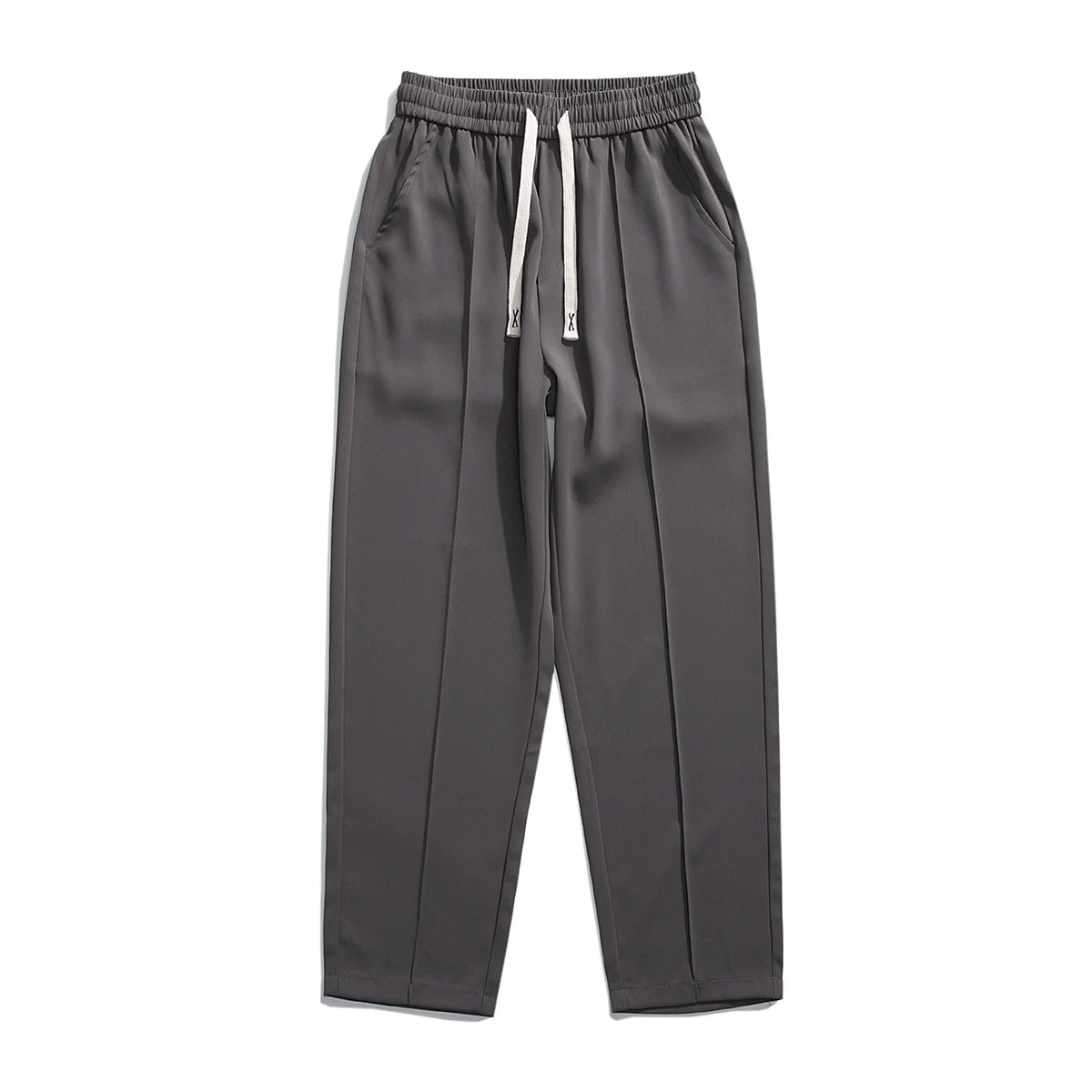 Hehope Spring Summer Solid Casual Pants Men Wide Leg Pants Drawstring Long Lightweight Straight Oversize Sweatpants Breathable