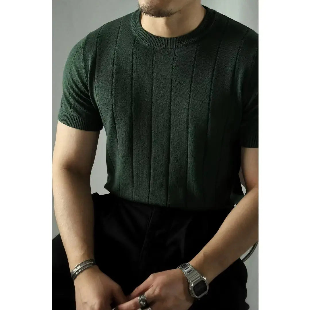 Hehope Summer Men Solid Zipper Knitted Polo Shirt Streetwear Fashion Male Clothes Lapel Slim Basic Business Casual Short Sleeve Tops