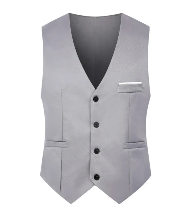 Hehope M-5XL Men's Suit Vest Summer Slim Fit Waist Solid Tank Top Business Leisure Party Bar Banquet Dress