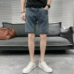 Hehope Man Denim Shorts Blue Short Jeans Pants for Men with Pockets Bermuda Cowboy Baggy Hip Hop Buttons Spanx Sale Thin Summer Y2k Xl