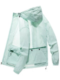 Hehope Summer Ultra-Light Skin Coats Men Multi-Pockets Sun Protection UV Proof Jackets 8XL Plus Size Hooded Windbreaker Men Clothing