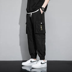 Hehope Korean Handsome Versatile New Fashion Trend Spring And Summer Overalls  Pants Men'S Loose Youth Casual 9-Point Trousers