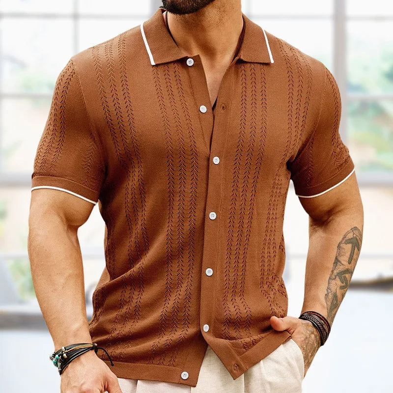 Hehope Summer Male Ice Silk Short-sleeved Two-piece Set Business Casual Men's Suit Men's Clothing High Quality Men's Two-piece Set Gym