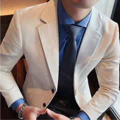 Hehope Men's Corduroy Fabric Casual Business Suit/Male Slim Fit Fashion Leisure Blazers/Men's Jacket Brand Clothing Coats  S-5XL