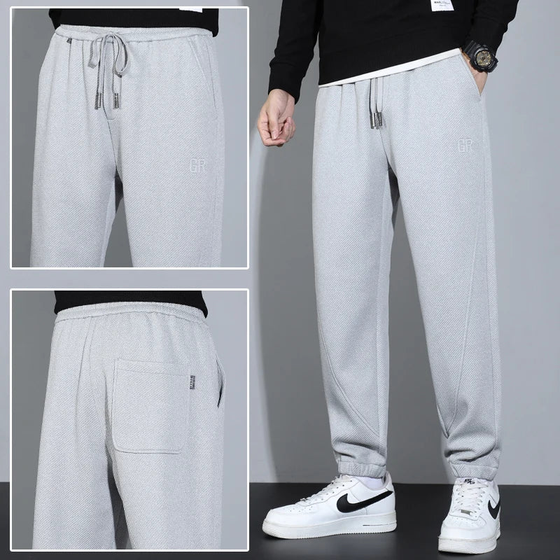 Hehope Men Long Pants Autumn and Winter Mens Casual Fleece Sweatpants Soft Sports Pants Jogging Pants M-6XL