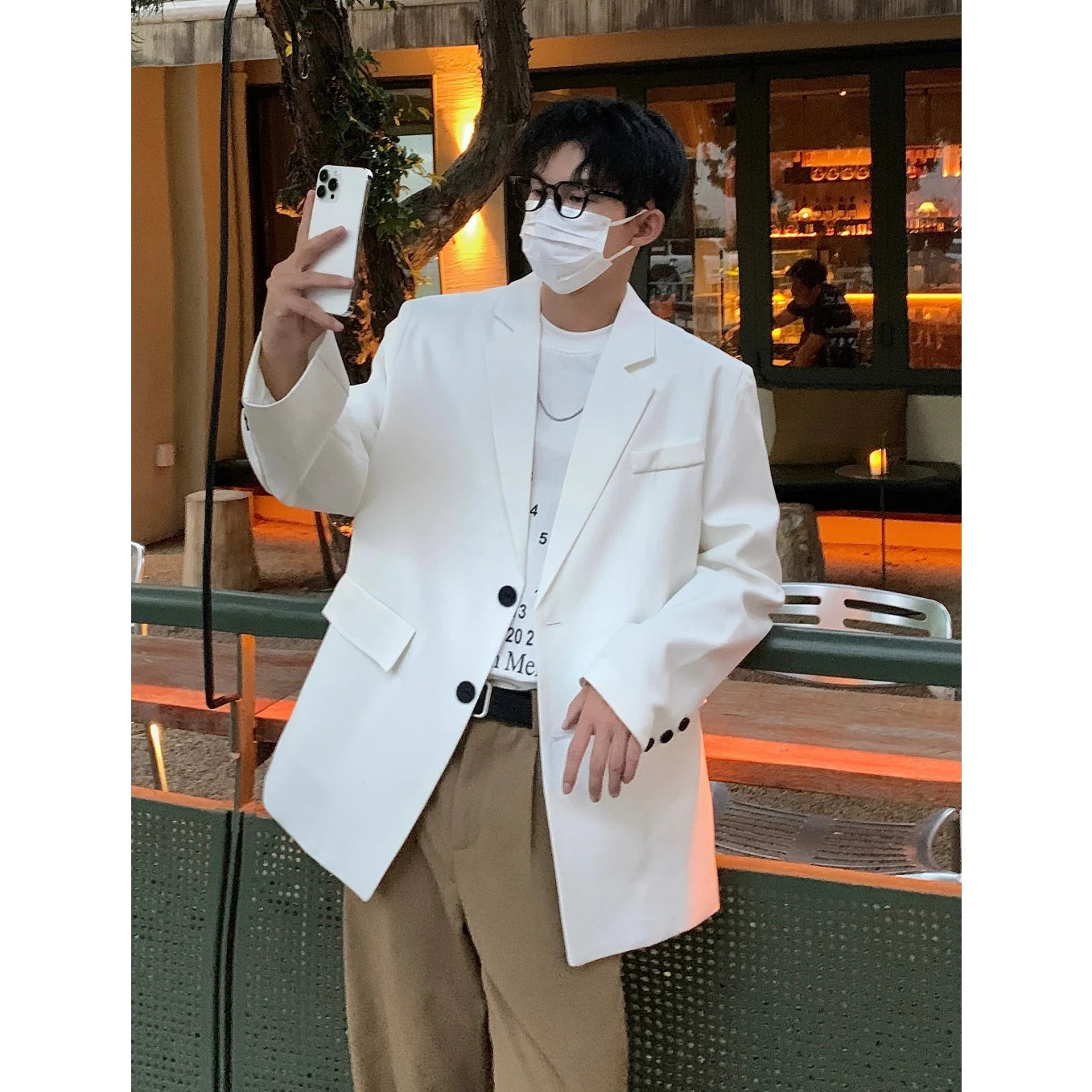 Hehope Autumn New Leisure Blazers Men High-end Fashion Casual Suit Jackets Male Streetwear Simple Korean All-match Suit-tops