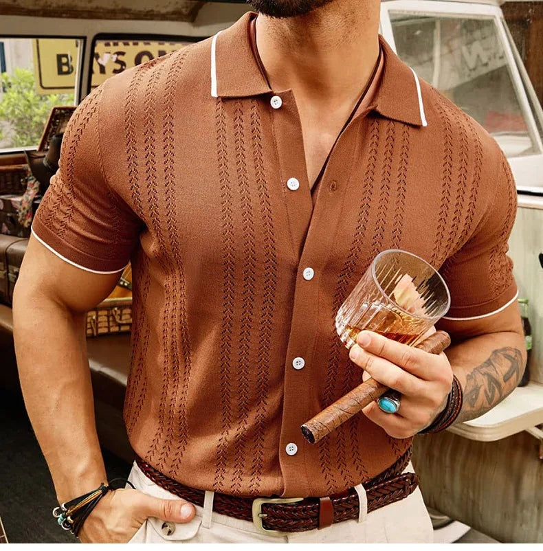 Hehope Summer Male Ice Silk Short-sleeved Two-piece Set Business Casual Men's Suit Men's Clothing High Quality Men's Two-piece Set Gym