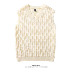 Hehope 2024 New Fashion Brand Sweater Man Pullovers Vest Slim Fit Jumpers Knitwear Sleeveless Winter Korean Style Casual Clothing Men