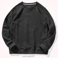 Hehope Heavyweight cotton top men's new autumn round neck cotton Pullover Sweater